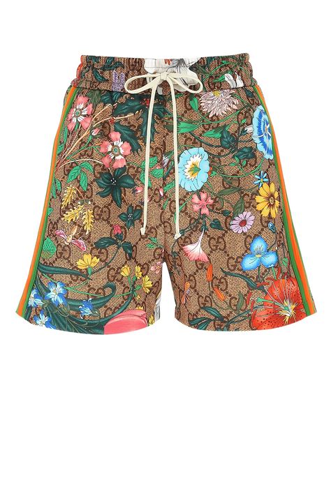 gucci floral print shorts